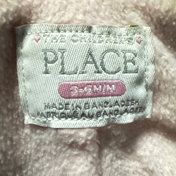 The Children’s Place Baby Snowsuit 3-6M Pink Hooded Bunting Mittens Winter - Picture 6 of 7